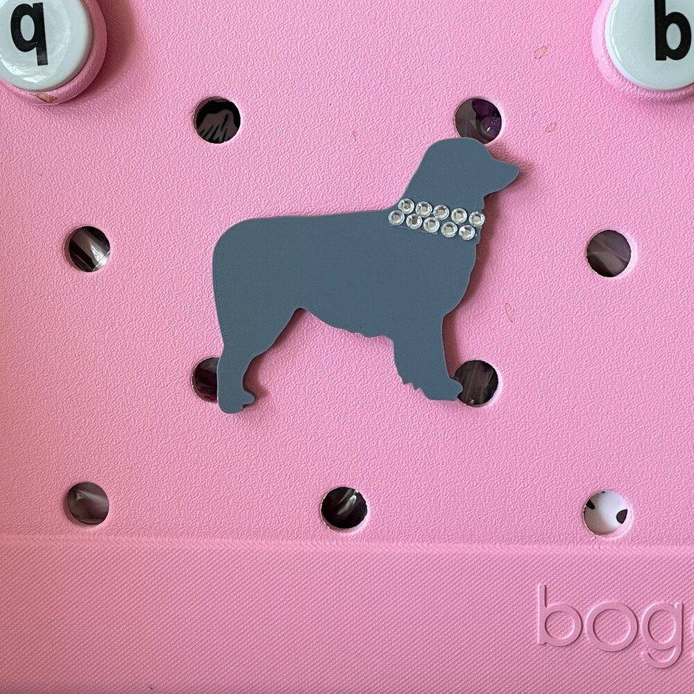 Rhinestone Collar Dog Bogg Charm-New